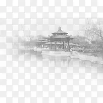 水墨凉亭