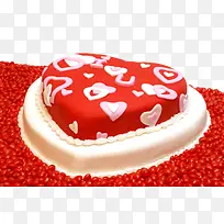 红色爱心双层蛋糕