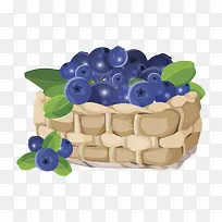 蓝色新鲜食物生鲜蓝莓卡通