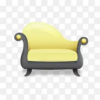 黄色座椅图标