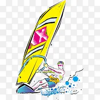 夏日海滩运动插图