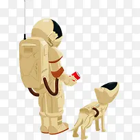 宇航员和宠物狗