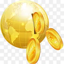 金色地球图片