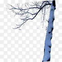 冬日水墨大树树枝
