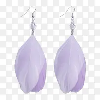 紫色珠宝配饰耳环