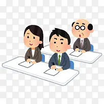 上课听讲的学生免抠图