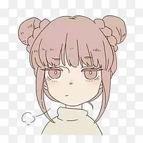 生气的女孩