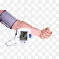 正在测量血压的手