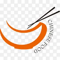橙色西餐餐饮店图标logo