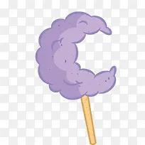紫色月亮棉花糖