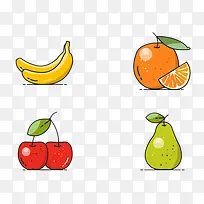 扁平化卡通蔬菜水果