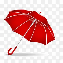 矢量图手绘红色雨伞