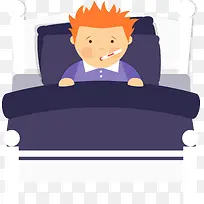 发烧的小男孩