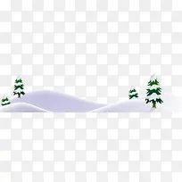 白色清新雪地边框纹理