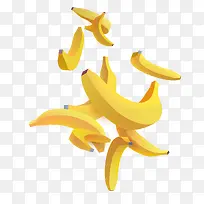 黄色香蕉拼接图案