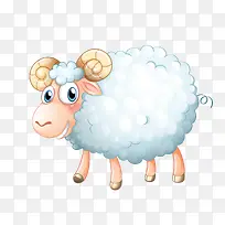 卡通可爱的绵羊动物设计