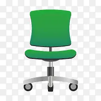 矢量绿色办公椅摇椅座椅