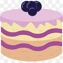 紫色卡通蛋糕