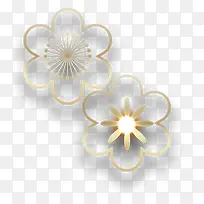 装饰伪3D鲜花手绘素材