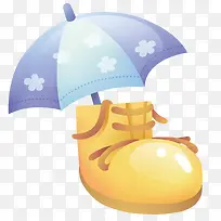 鞋子上的雨伞