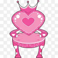 卡通粉色皇帝座椅图片
