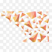 橘色立体三角花纹