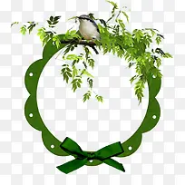 绿色小鸟圆环