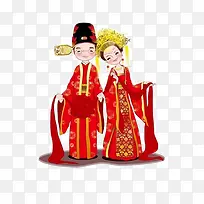 免抠卡通古代婚礼结婚