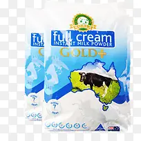 英文奶牛蓝色袋装澳洲奶粉