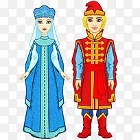 俄罗斯古代服饰图