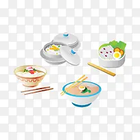 矢量卡通食物