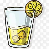 清凉夏日冰镇饮料矢量素材