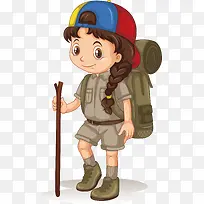 探险队勇敢的女孩