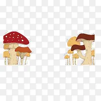 你好秋天卡通蘑菇