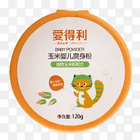 爱得利植物玉米配方婴儿爽身粉