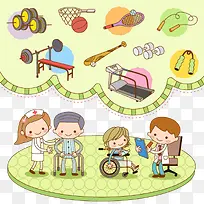 儿童医疗插画高清免扣素材