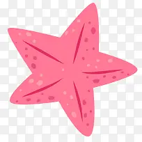 粉红色的海星设计矢量图