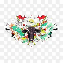 牛气冲天图片素材