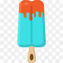 矢量蓝色冰淇淋素材图