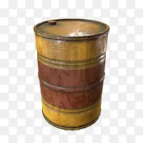 一个黄红大桶装机油桶