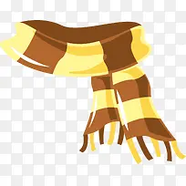 棕黄色围巾