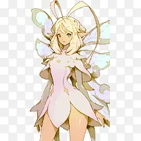 黄色卡通精灵少女