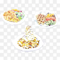 手绘卡通饭后甜点