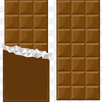 两块褐色美味巧克力