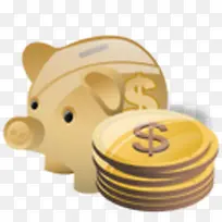 现金存款钱小猪银行储蓄远景