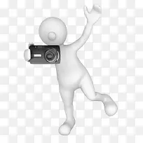 手拿相机的3D小人