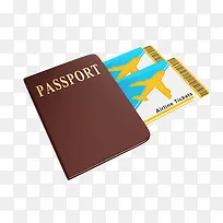 飞机票旅游护照