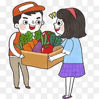 送菜的男人