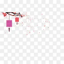 红色灯笼悬挂