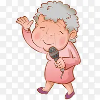 奶奶在唱歌